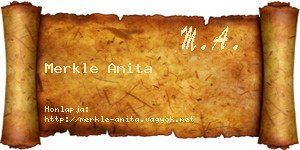 Merkle Anita névjegykártya